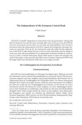 The Independence of the European Central Bank
