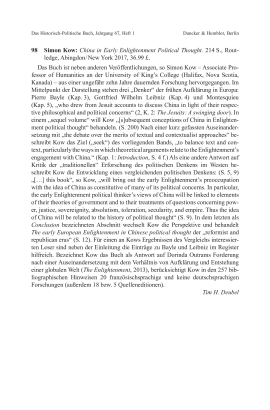 Simon Kow: China in Early Enlightenment Political Thought