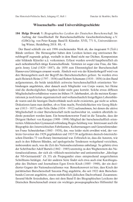 Helge Dvorak †: Biographisches Lexikon der Deutschen Burschenschaft. Im Auftrag der Geselllschaft für Burschenschaftliche Geschichtsforschung e.V. (GfbG) hg. von Peter Kaupp. Band II: Künstler