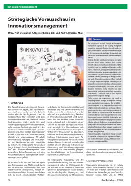 Strategische Vorausschau im Innovationsmanagement