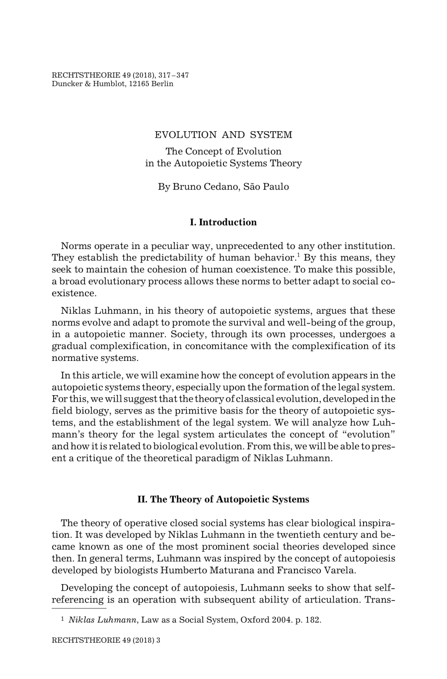 Evolution and System