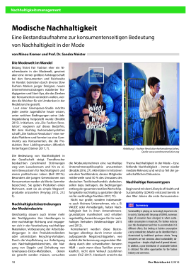 Modische Nachhaltigkeit