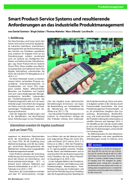 Smart Product-Service Systems und resultierende Anforderungen an das industrielle Produktmanagement