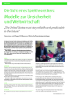 Die Sicht eines Spieltheoretikers: Modelle zur Unsicherheit und Weltwirtschaft