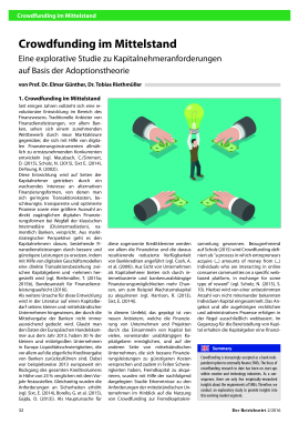 Crowdfunding im Mittelstand