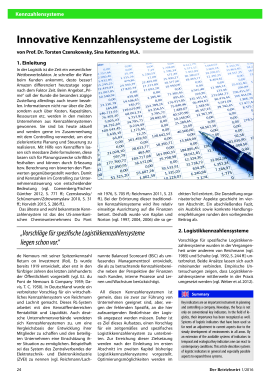 Innovative Kennzahlensysteme der Logistik