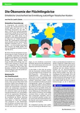 Die Ökonomie der Flüchtlingskrise