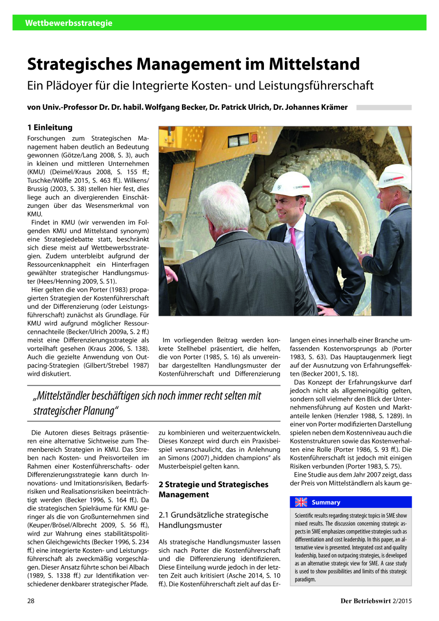 Strategisches Management im Mittelstand