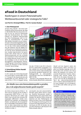 eFood in Deutschland