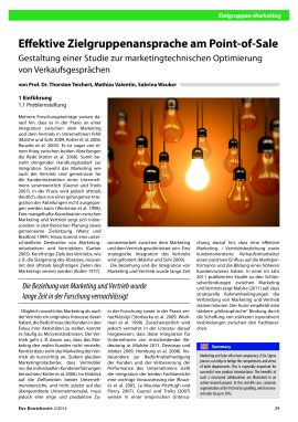 Effektive Zielgruppenansprache am Point-of-Sale