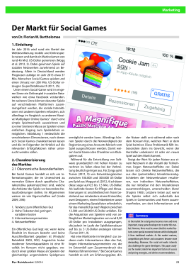 Der Markt für Social Games