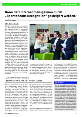 Kann der Unternehmensgewinn durch „Spontaneous Recognition“ gesteigert werden?