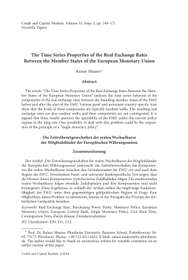 The Time Series Properties of the Real Exchange Rates Between the Member States of the European Monetary Union