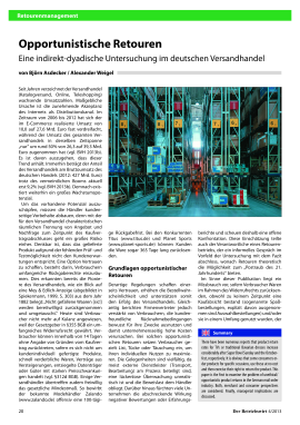 Opportunistische Retouren