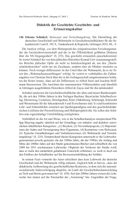 Etienne Schinkel: Holocaust und Vernichtungskrieg. Die Darstellung der deutschen Gesellschaft und Wehrmacht in Geschichtsschulbüchern für die Sekundarstufe I und II
