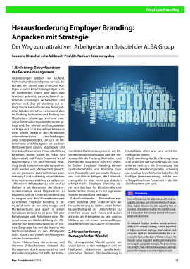 Herausforderung Employer Branding: Anpacken mit Strategie