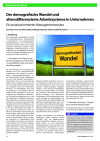 Der demografische Wandel und altersdifferenzierte Arbeitssysteme in Unternehmen