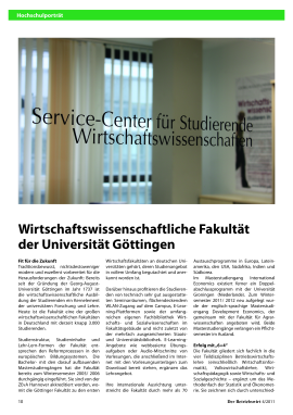 Wirtschaftswissenschaftliche Fakultät der Universität Göttingen