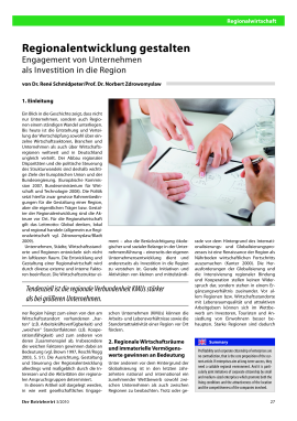 Regionalentwicklung gestalten