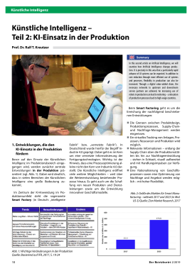 Künstliche Intelligenz – Teil 2: KI-Einsatz in der Produktion