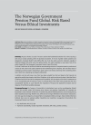 The Norwegian Government Pension Fund Global. Risk Based Versus Ethical Investments