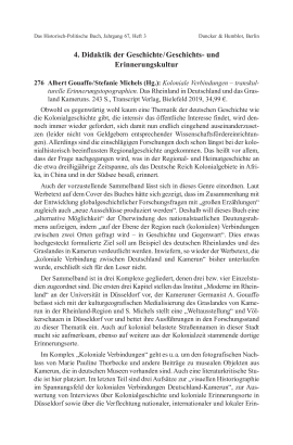 Albert Gouaffo / Stefanie Michels (Hg.): Koloniale Verbindungen – transkulturelle Erinnerungstopographien. Das Rheinland in Deutschland und das Grasland Kamerun