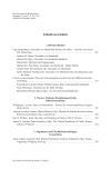Inhaltsverzeichnis