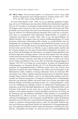 Oliver Stein: Nachrichtendienstoffizier im Osmanischen Reich. Ernst Adolf Muellers Kriegseinsatz und Gefangenschaft im Vorderen Orient 1915–1919