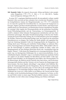 Dominik Collet: Die doppelte Katastrophe. Klima und Kultur in der europäischen Hungerkrise 1770–1772