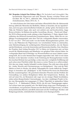 Despoina Ariantzi / Ina Eichner (Hg.): Für Seelenheil und Lebensglück. Das byzantinische Pilgerwesen und seine Wurzeln. Byzanz zwischen Orient und Occident