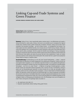 Linking Cap-and-Trade Systems and Green Finance