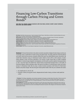 Financing Low-Carbon Transitions through Carbon Pricing and Green Bonds