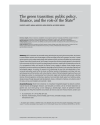The green transition: public policy, finance, and the role of the State