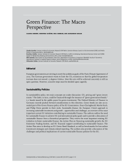Green Finance: The Macro Perspective