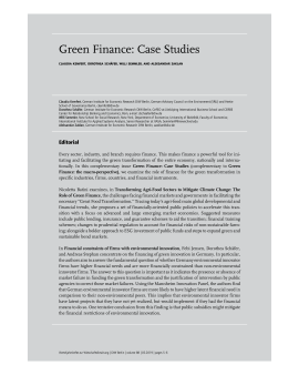 Green Finance: Case Studies