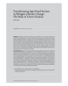 Transforming Agri-Food Sectors to Mitigate Climate Change: The Role of Green Finance