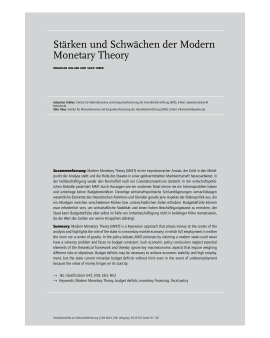 Stärken und Schwächen der Modern Monetary Theory