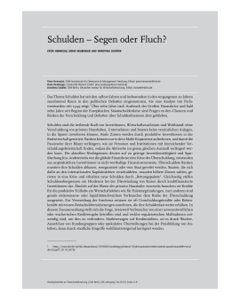 Schulden – Segen oder Fluch?