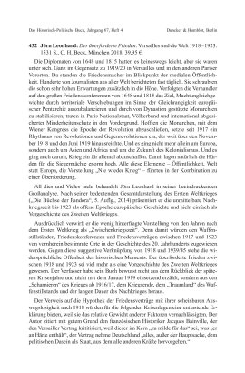 Jörn Leonhard: Der überforderte Frieden. Versailles und die Welt 1918–1923