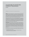 Unsustainable Household Debt: Problems of Measurement
