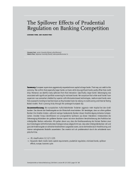 The Spillover Effects of Prudential Regulation on Banking Competition