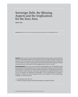 Sovereign Debt, the Blessing Aspects and the Implications for the Euro Area