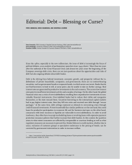 Editorial: Debt – Blessing or Curse?