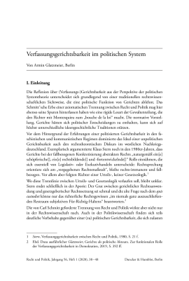 Verfassungsgerichtsbarkeit im politischen System