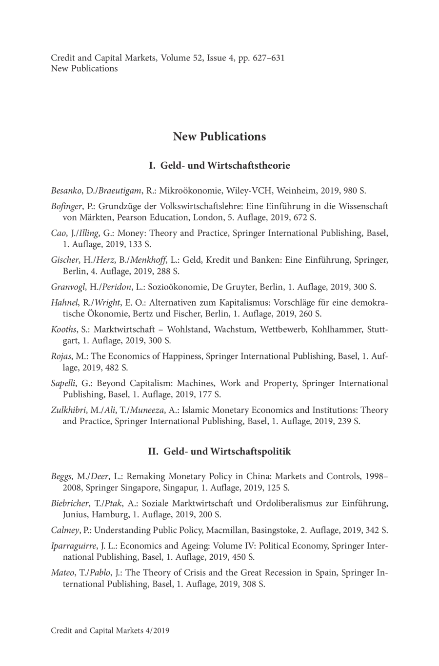 New Publications