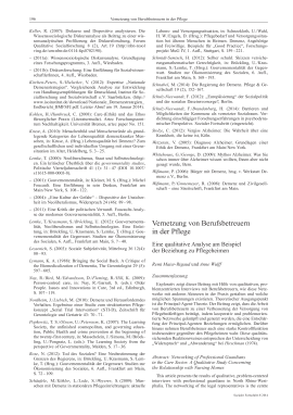 Vernetzung von Berufsbetreuern in der Pflege. Eine qualitative Analyse am Beispiel der Beziehung zu Pflegeheimen
