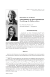 Die Rolle des Cultural Entrepreneurs in einer nachhaltigen Gestaltung des Kultursektors