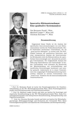 Innovative Kleinunternehmen: Eine qualitative Systemanalyse