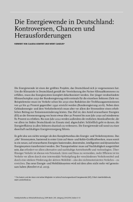 Die Energiewende in Deutschland: Kontroversen, Chancen und Herausforderungen