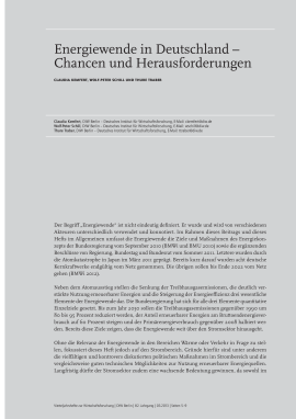Energiewende in Deutschland – Chancen und Herausforderungen
